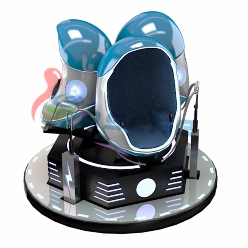 Leesche Exciting game 360 degree 3 seats 9d egg vr cinema 9D VR Egg Chair image34
