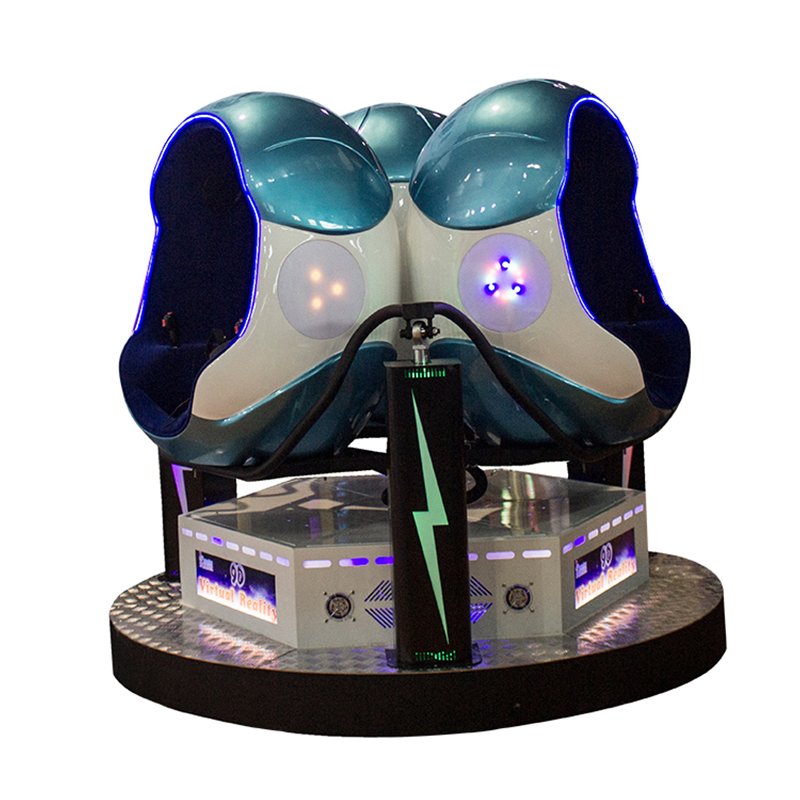 Leesche Exciting game 360 degree 3 seats 9d egg vr cinema 9D VR Egg Chair image34