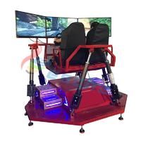 360 degree 3 screens 6 axis 2 seats vr racing simulator